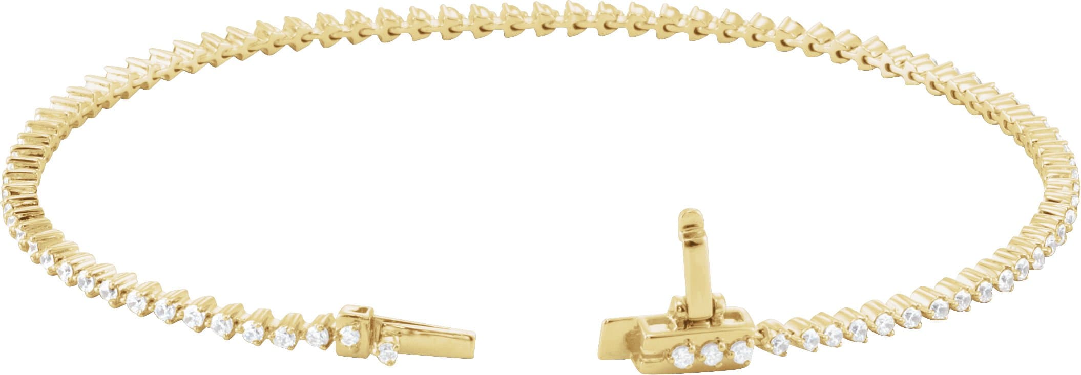 14K Rose 1 1/2 CTW Lab-Grown Diamond 7 1/4" Line Bracelet