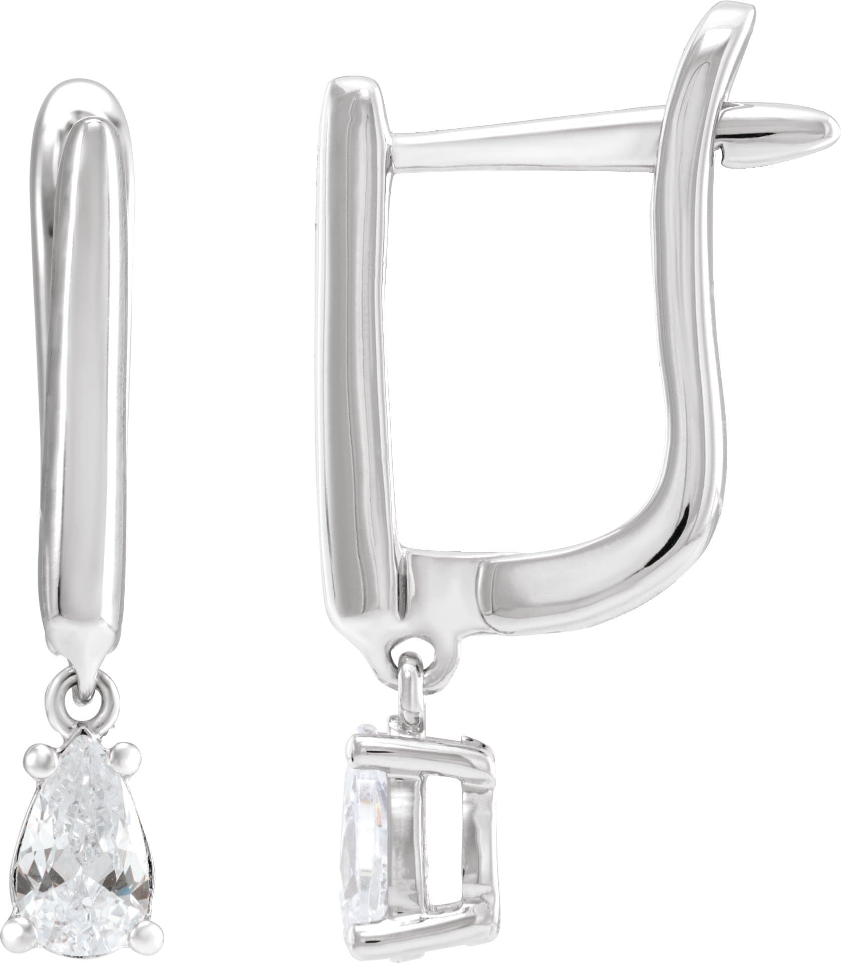 14K Rose 1/2 CTW Lab-Grown Diamond Lever Back Earrings