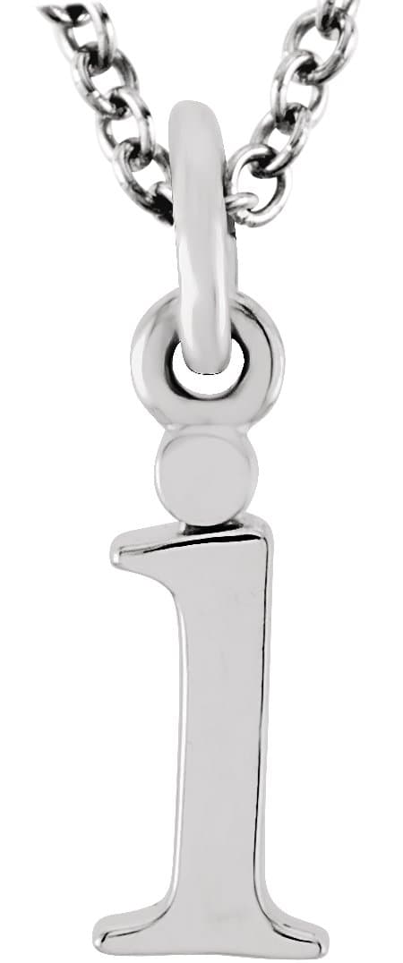 14K Rose Lowercase Initial a 16 Necklace