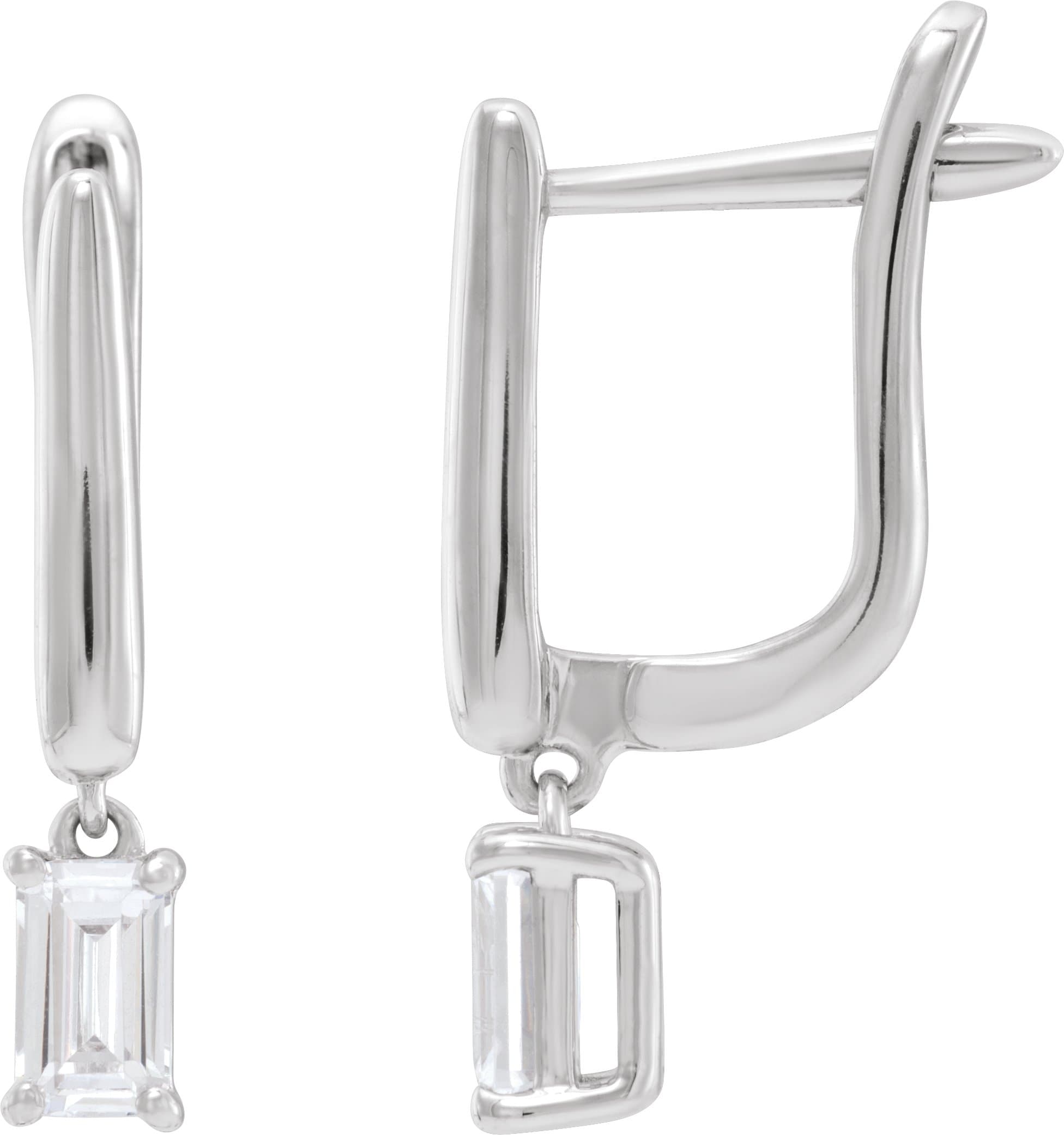 14K Rose 3/4 CTW Lab-Grown Diamond Lever Back Earrings