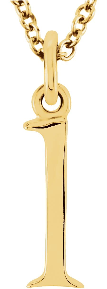 14K Rose Lowercase Initial a 16 Necklace