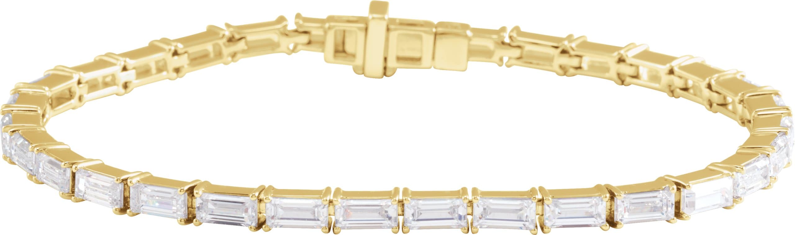 14K White 6 1/5 CTW Lab-Grown Diamond 7" Bracelet