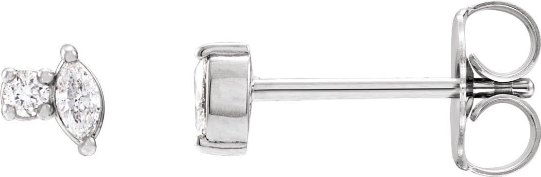 14K Rose .08 CTW Natural Diamond Earrings