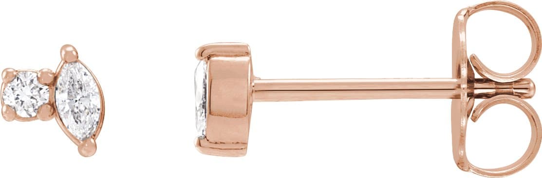 14K Rose .08 CTW Natural Diamond Earrings