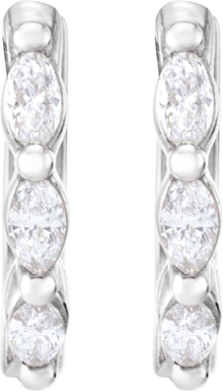 Marquise Hoop Earrings view 2