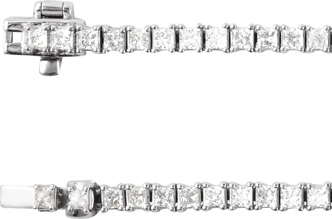 Lab-Grown Diamond Line Necklace, view 4