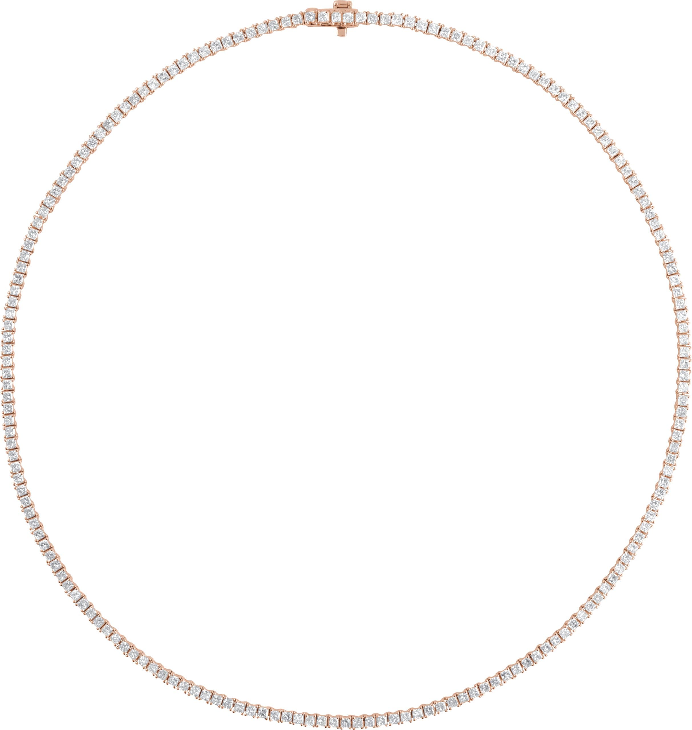 14K Rose 7 1/4 CTW Lab-Grown Diamond Line 16 Necklace