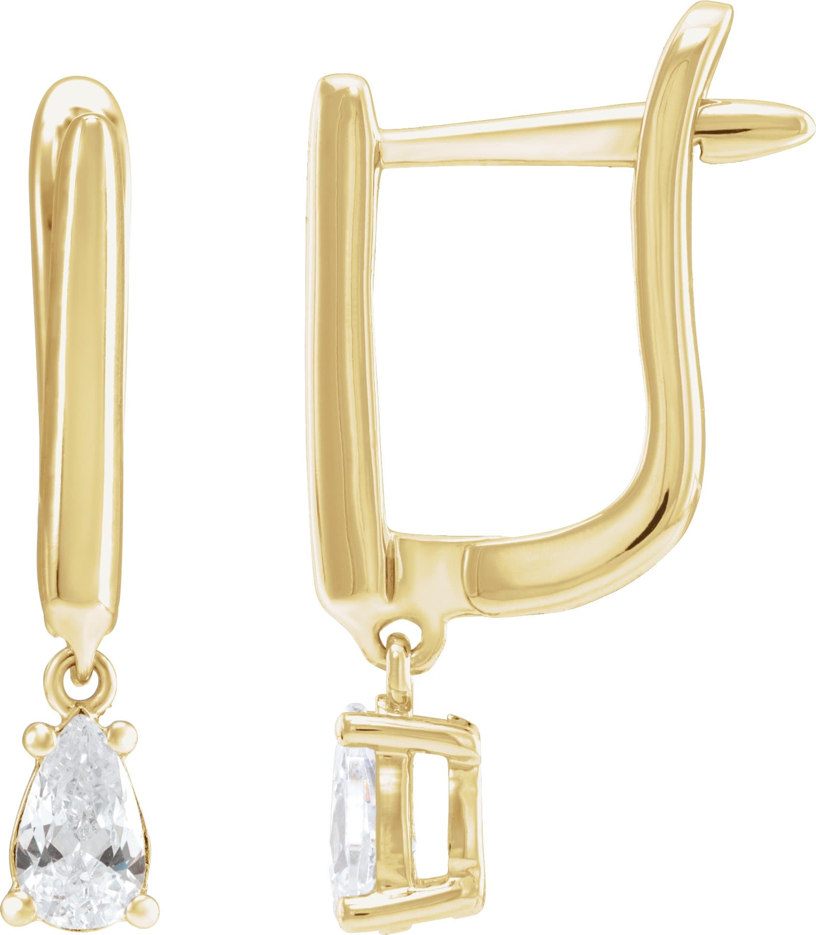 14K Rose 1/2 CTW Lab-Grown Diamond Lever Back Earrings