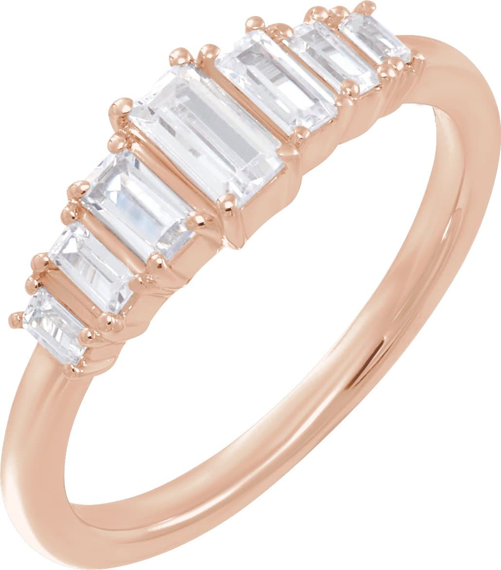 14K Rose 1/2 CTW Lab-Grown Diamond Ring