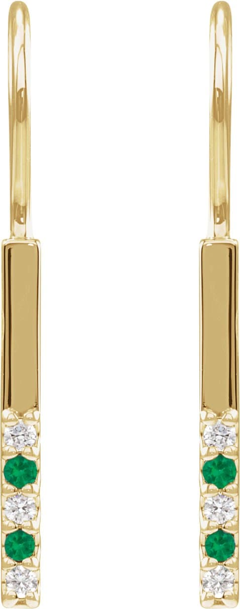 Accented Bar Earrings view 2