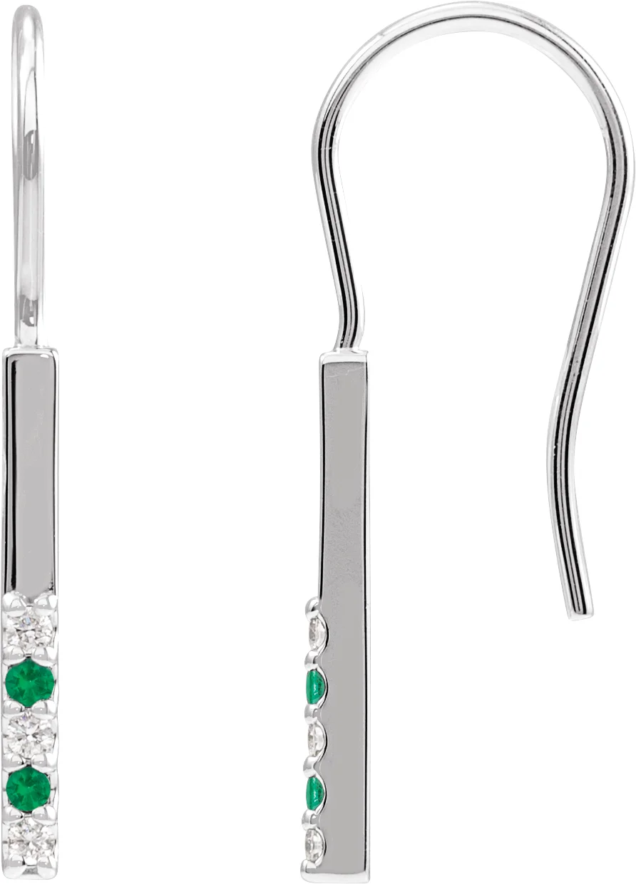 Accented Bar Earrings, view 2