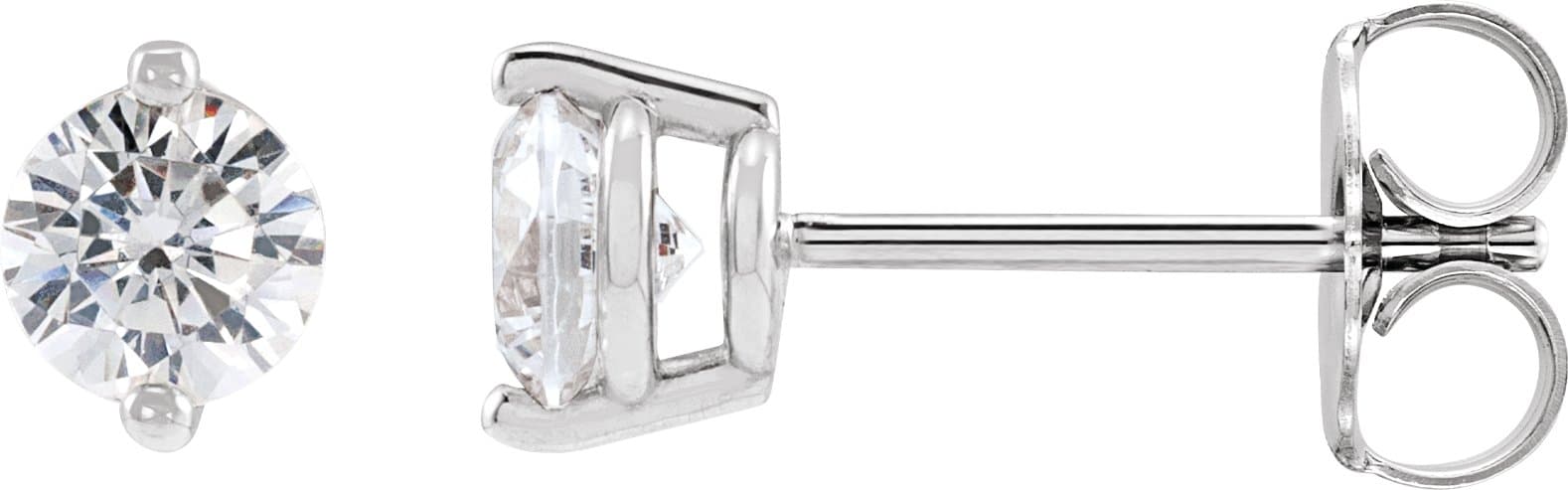 14K Rose .03 CTW Natural Diamond 2-Prong Stud Earrings