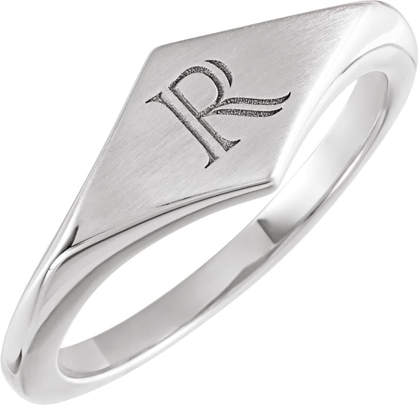 Geometric Signet Ring view 3