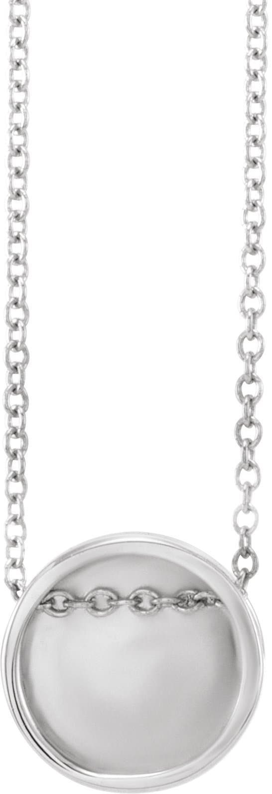 Engravable Disc Necklace or Pendant view 3