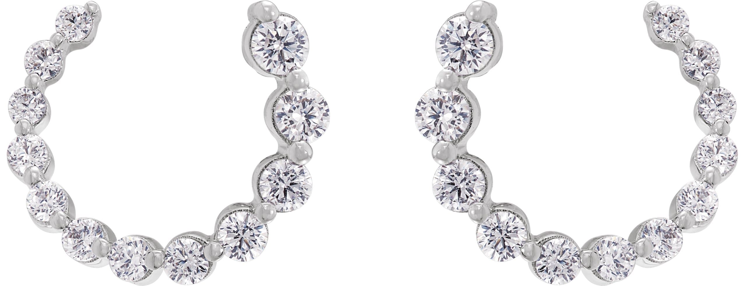 14K Rose 1/2 CTW Lab-Grown Diamond Front-Back Earrings
