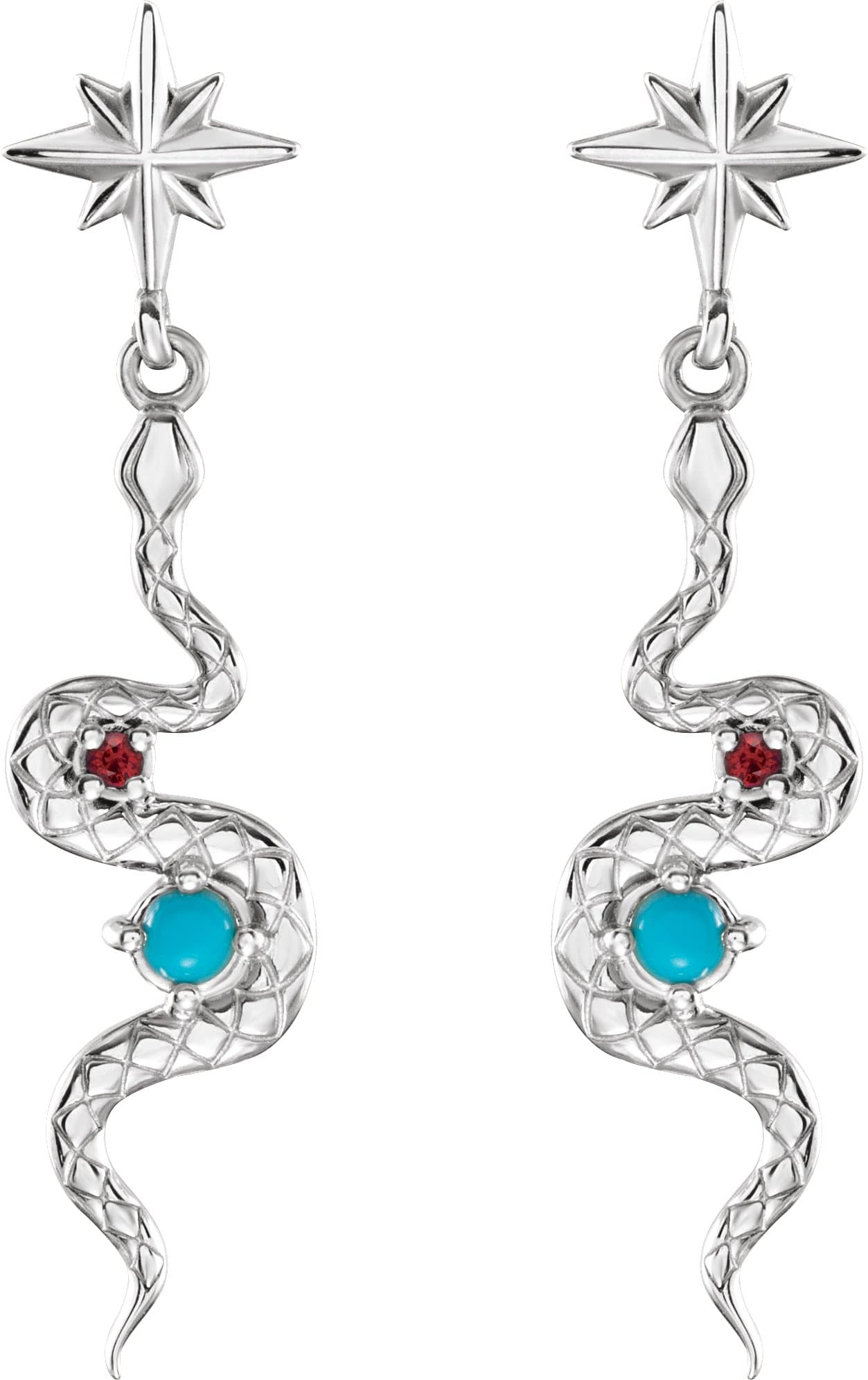 Accented Snake Earrings view 2