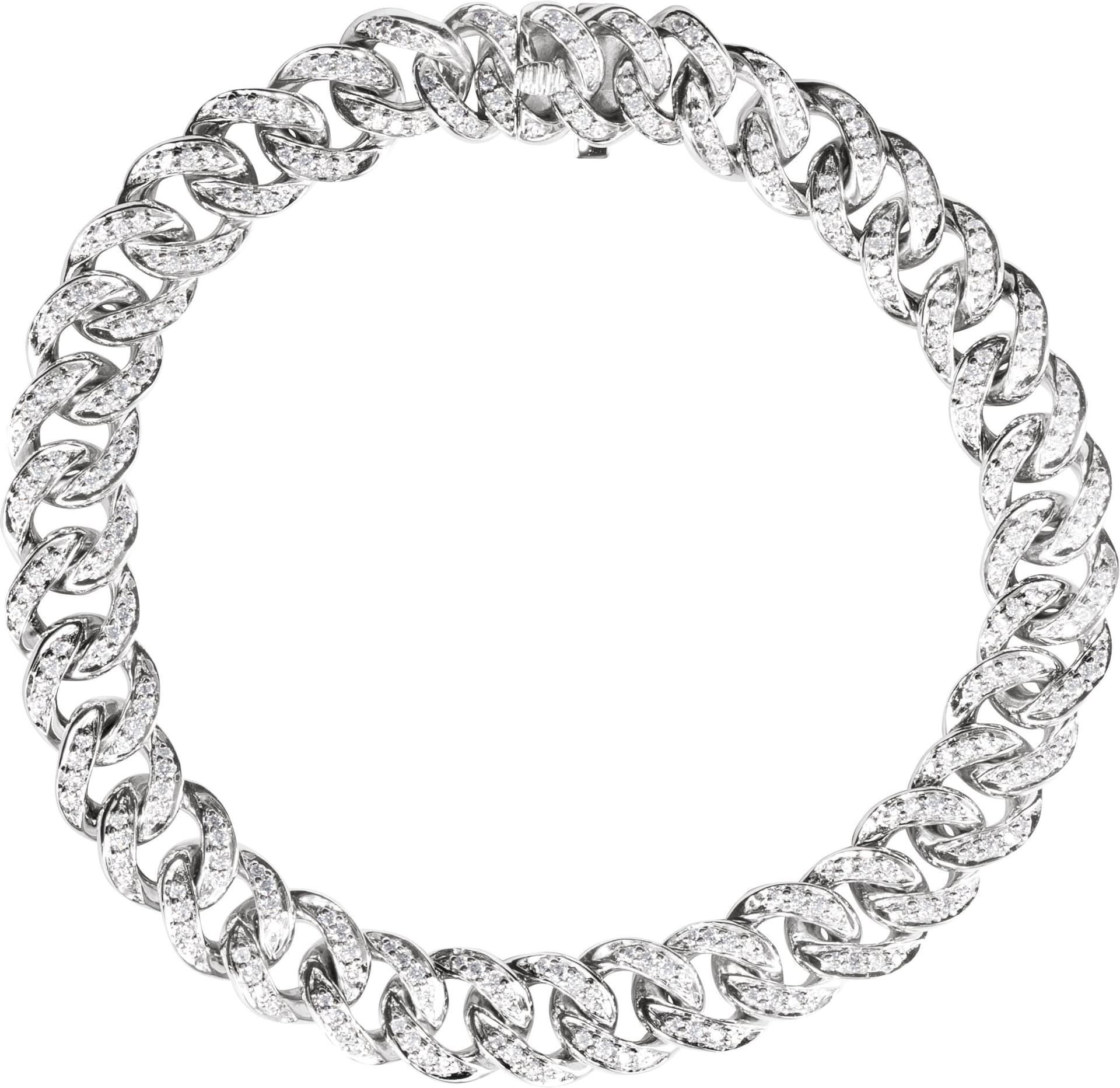 14K Rose 1 1/2 CTW Natural Diamond Link 7" Bracelet