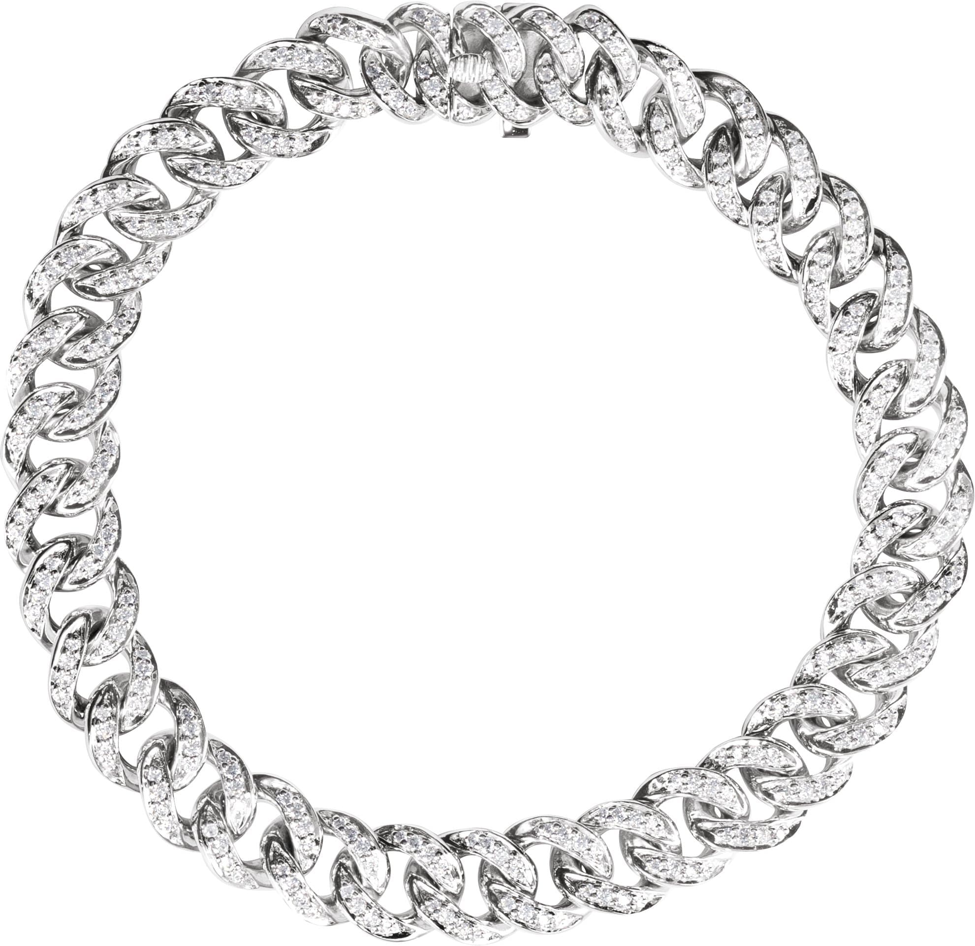 14K Rose 1 1/2 CTW Natural Diamond Link 7" Bracelet