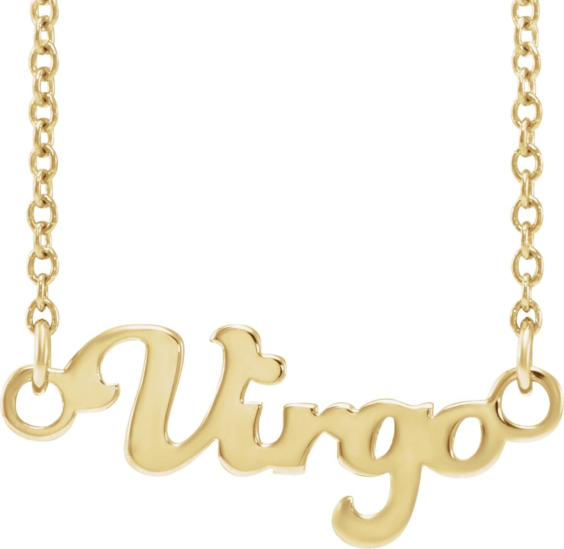 14K Rose Aries Zodiac 18 Necklace