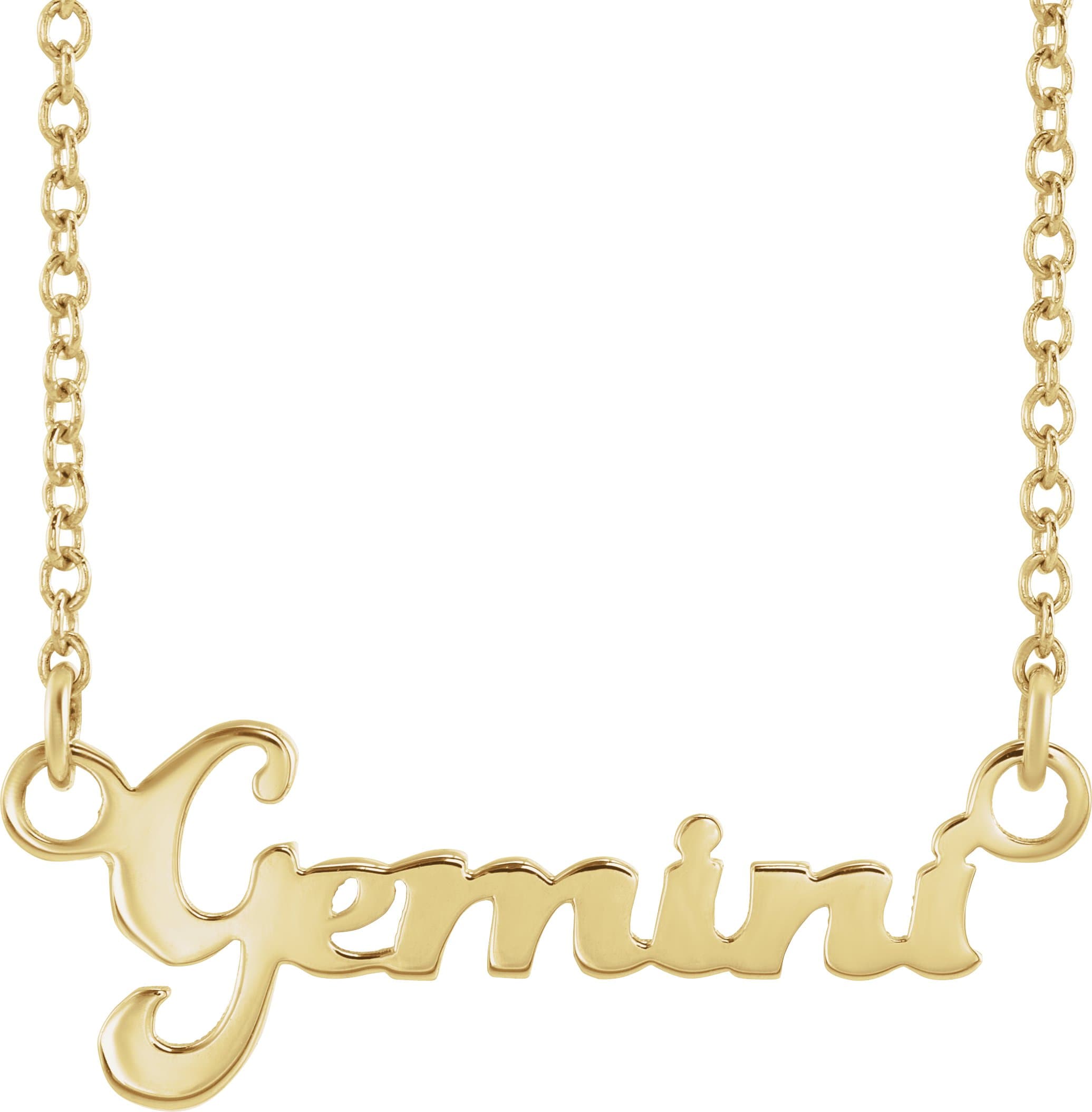 14K Rose Aries Zodiac 18 Necklace