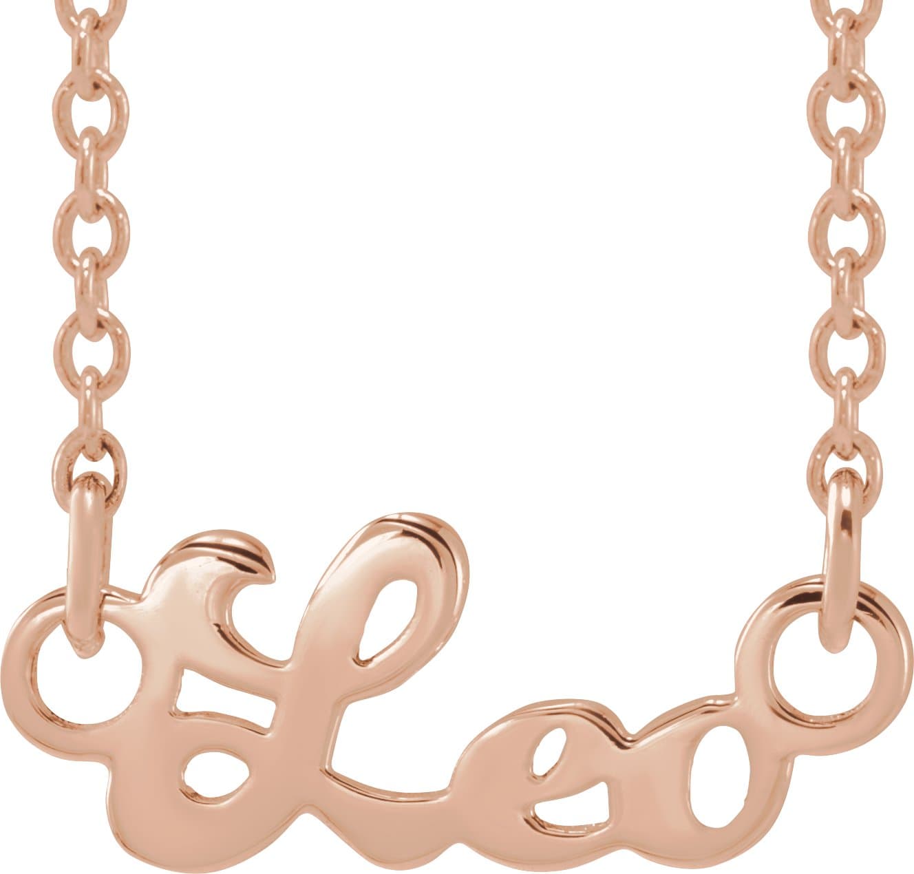 14K Rose Aries Zodiac 18 Necklace