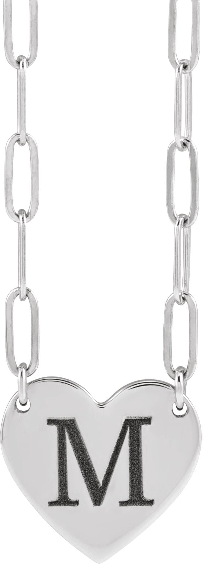 Engravable Heart Necklace view 3
