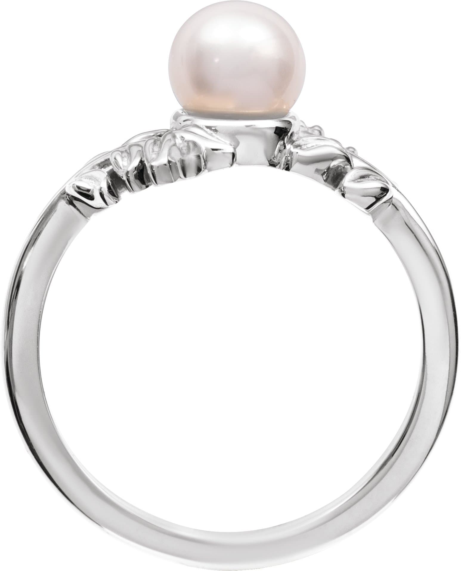 Floral Pearl Ring view 2