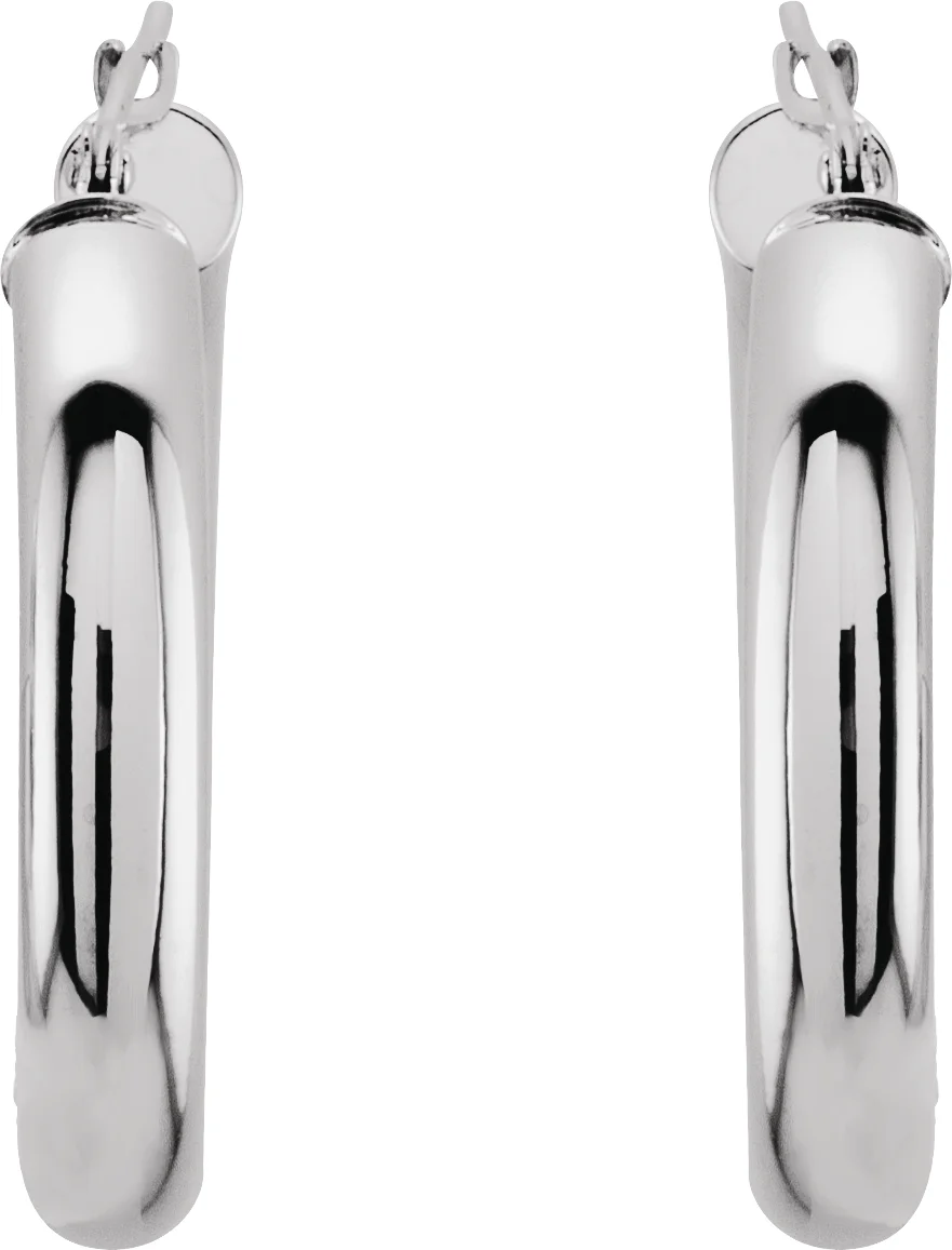 Tube Hoop Earrings, view 3