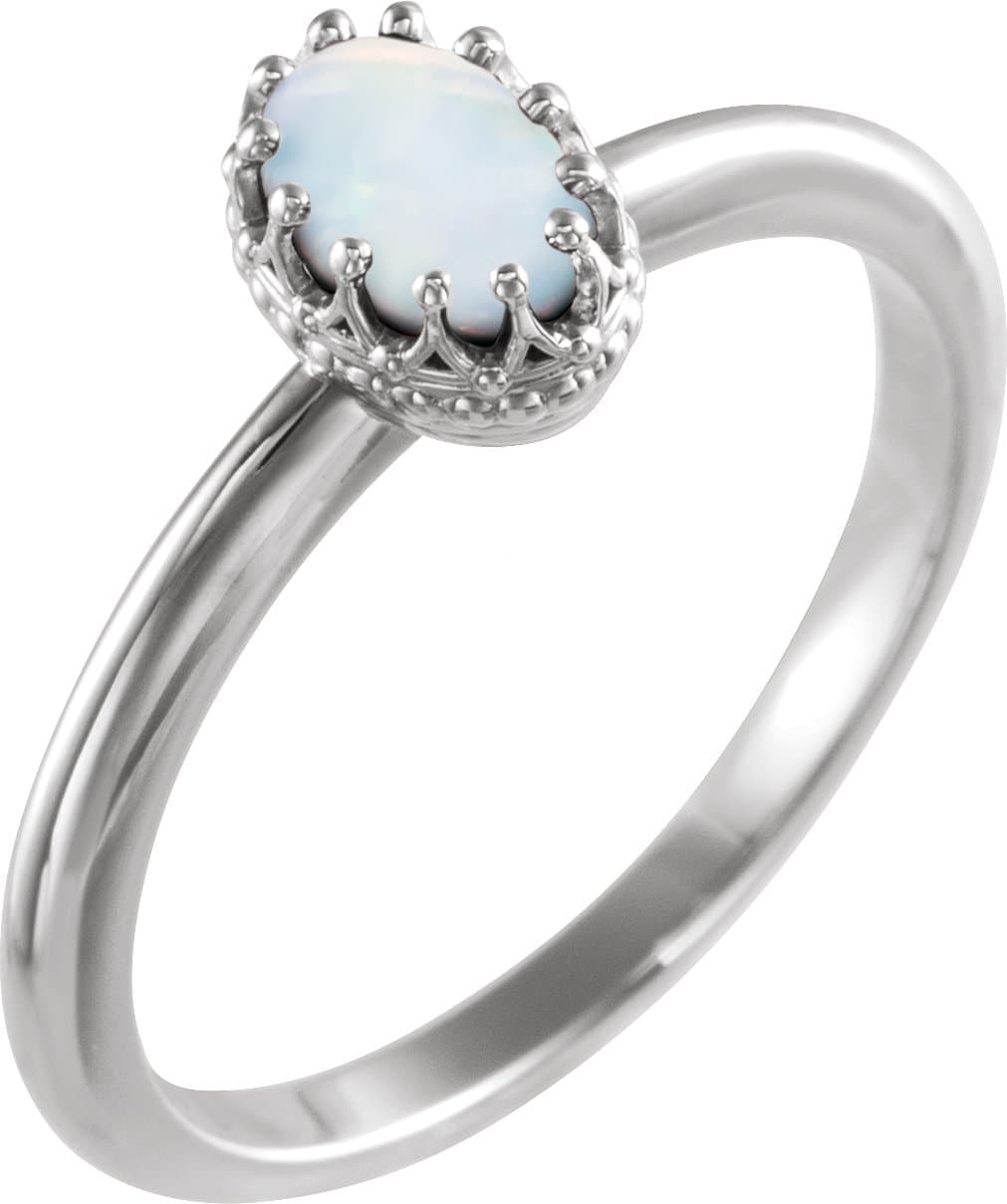 14K Rose Natural Pink Tourmaline Crown Ring