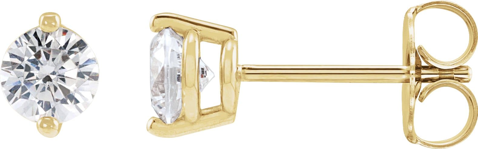 14K Rose .03 CTW Natural Diamond 2-Prong Stud Earrings