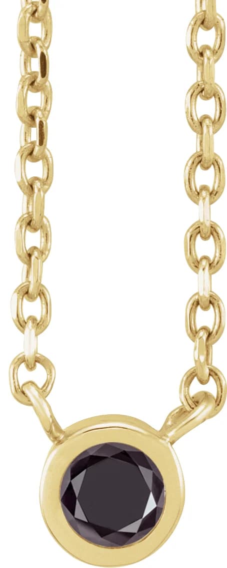 Bezel-Set Solitaire Necklace
