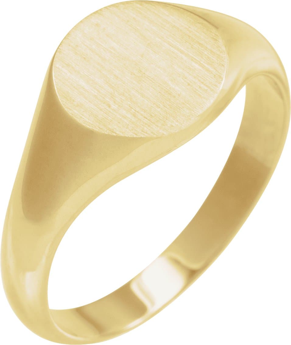 14K Rose 11 mm Signet Ring