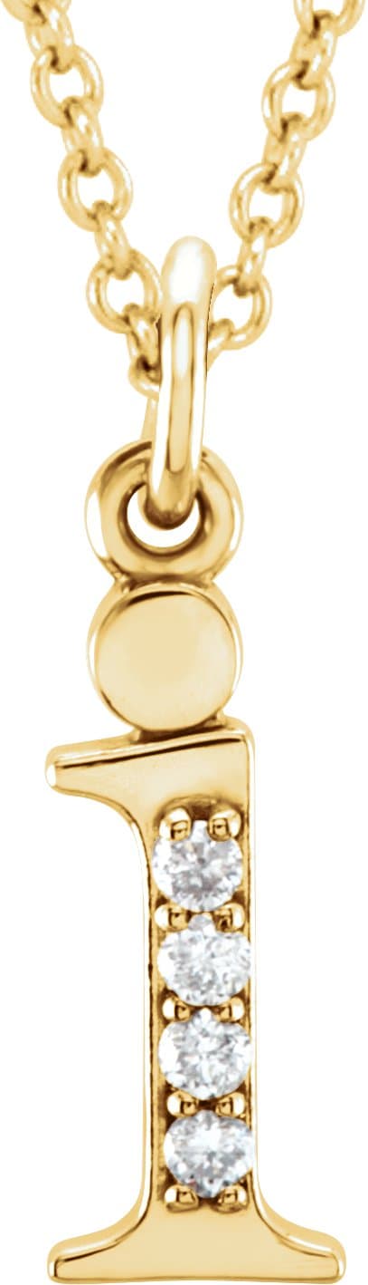14K Rose Gold .02 CTW Natural Diamond Lowercase Ampersand 16" Necklace