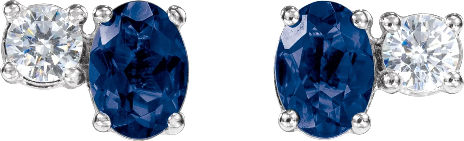 Accented Stud Earrings, view 3