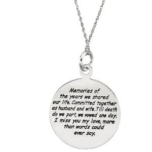 Comfort Wear Jewelry™ Loss of a Spouse Necklace view 2