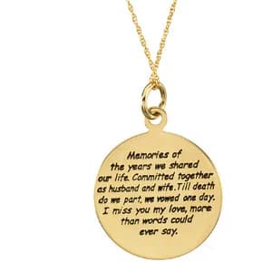 Comfort Wear Jewelry™ Loss of A Spouse Necklace, view 3