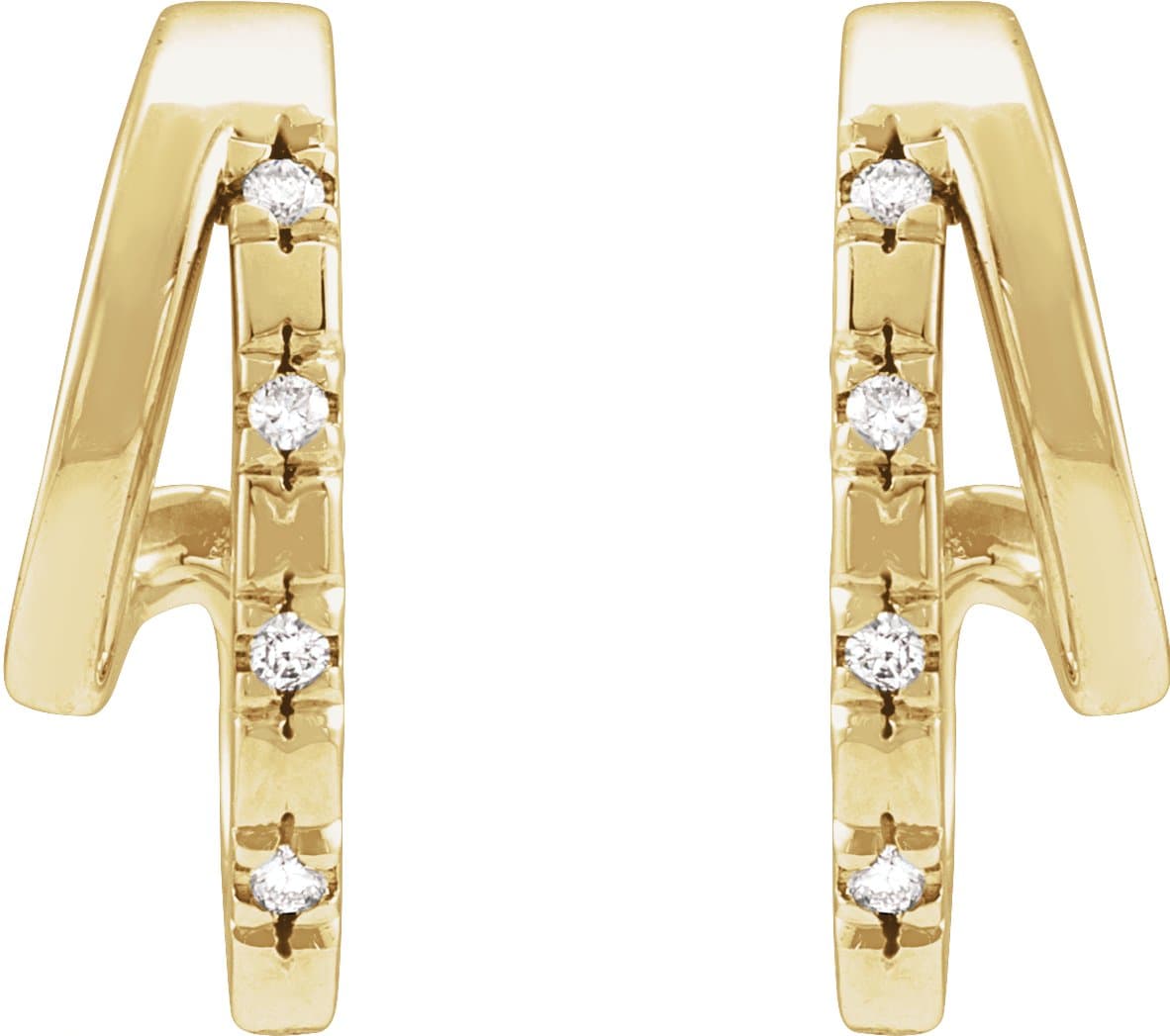 Accented Double Hoop Earrings view 2