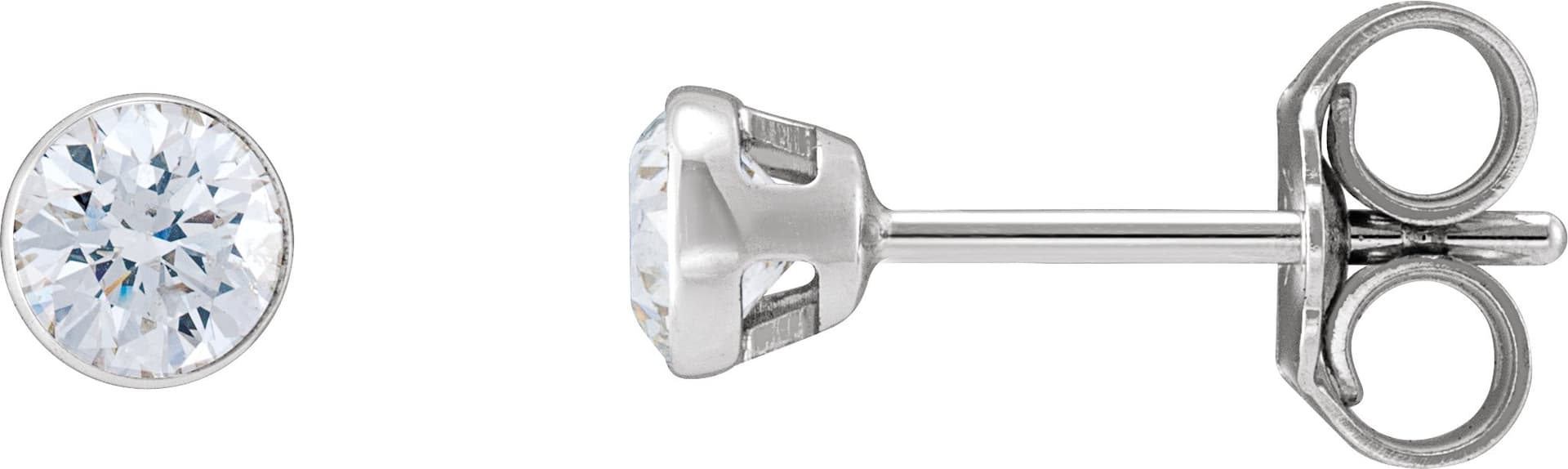 14K White 1 CTW Natural Diamond Ultra-Lightweight Stud Earrings
