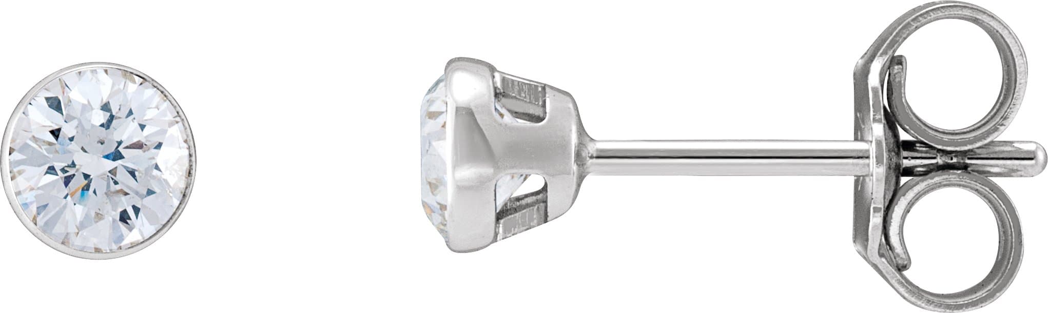 14K White 1 CTW Natural Diamond Ultra-Lightweight Stud Earrings