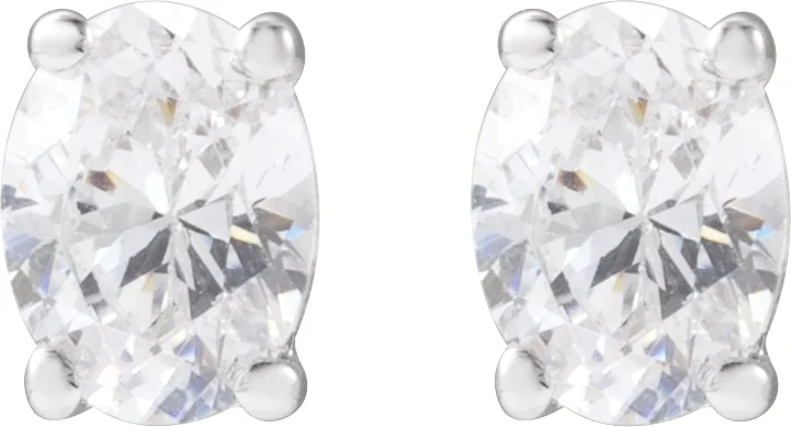 Lab-Grown Diamond Stud Earrings, view 3