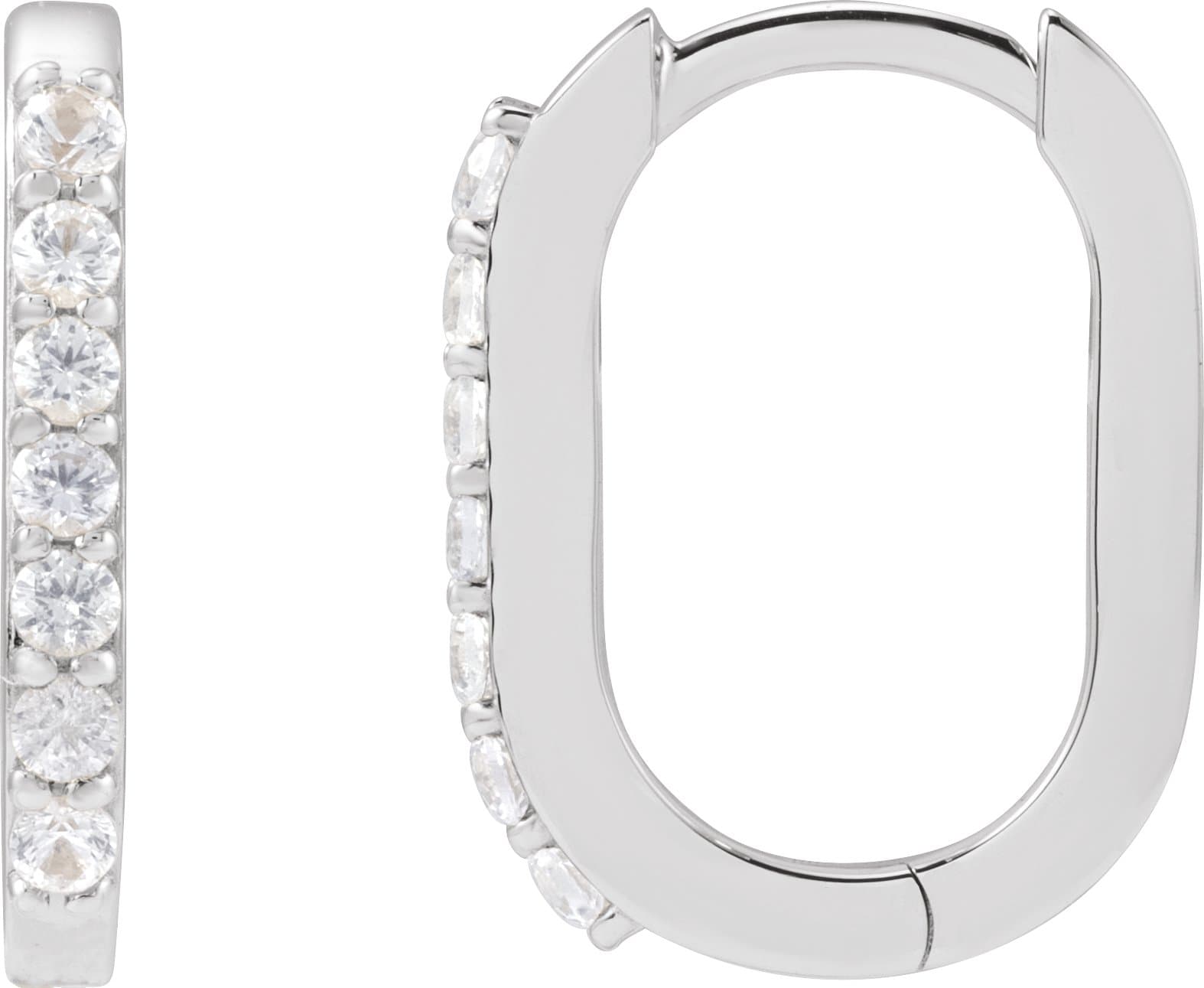 14K Rose Natural London Blue Topaz 14 mm Hoop Earrings