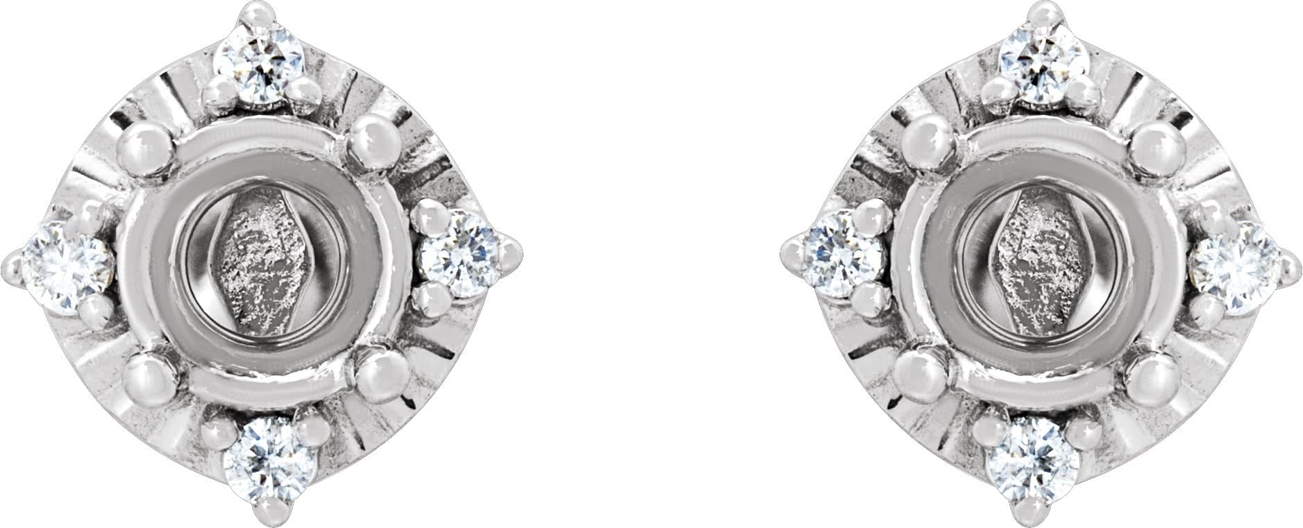 Halo-Style Birthstone Earrings view 2