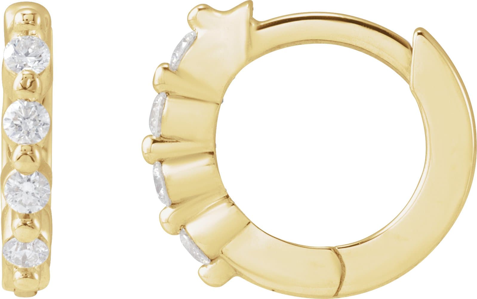 14K Rose 1/5 CTW Natural Diamond 16.75 mm Hoop Earrings