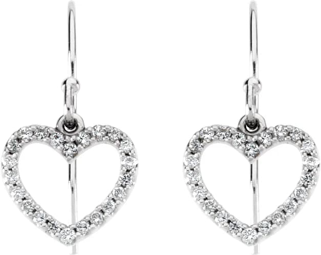 Accented Heart Earrings, view 3