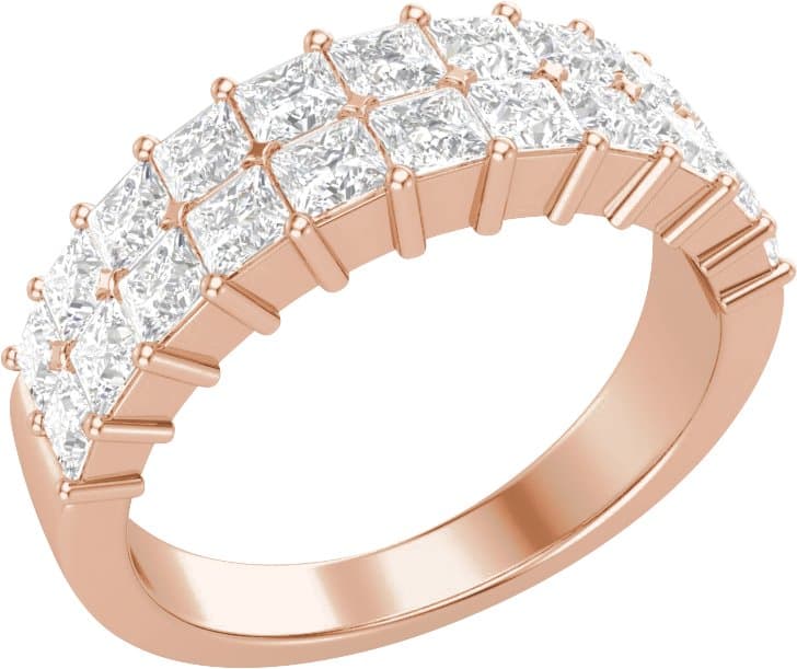 14K Rose 2 CTW Lab-Grown Diamond Anniversary Band