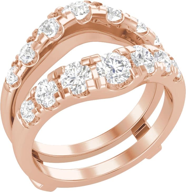 14K Rose 1 1/2 CTW Lab-Grown Diamond Ring Guard