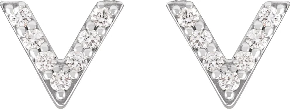 Accented V Earrings, view 3