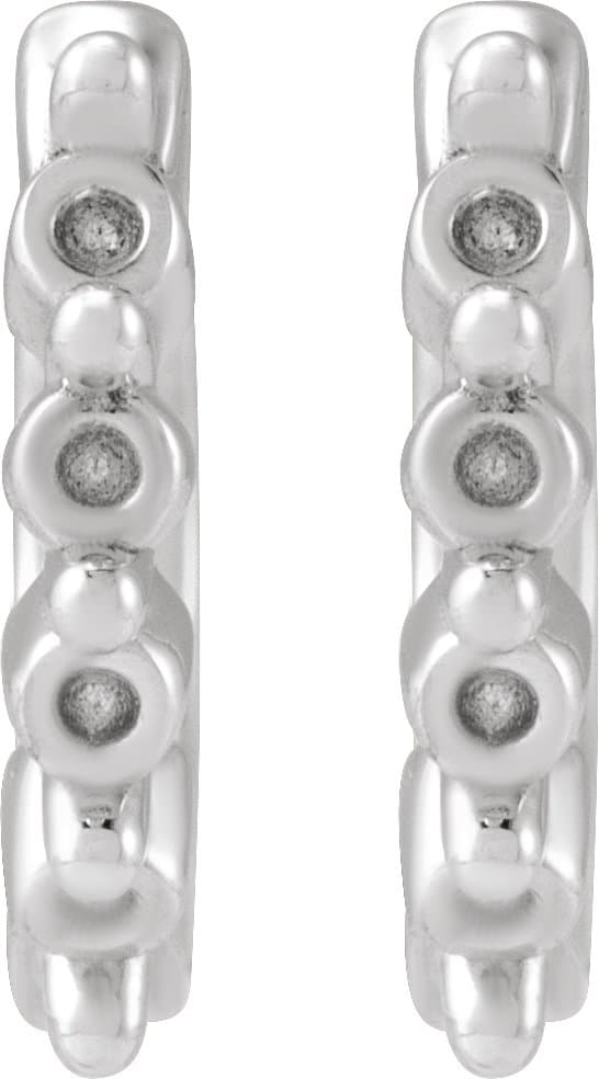 Accented Hinged Hoop Earrings view 2
