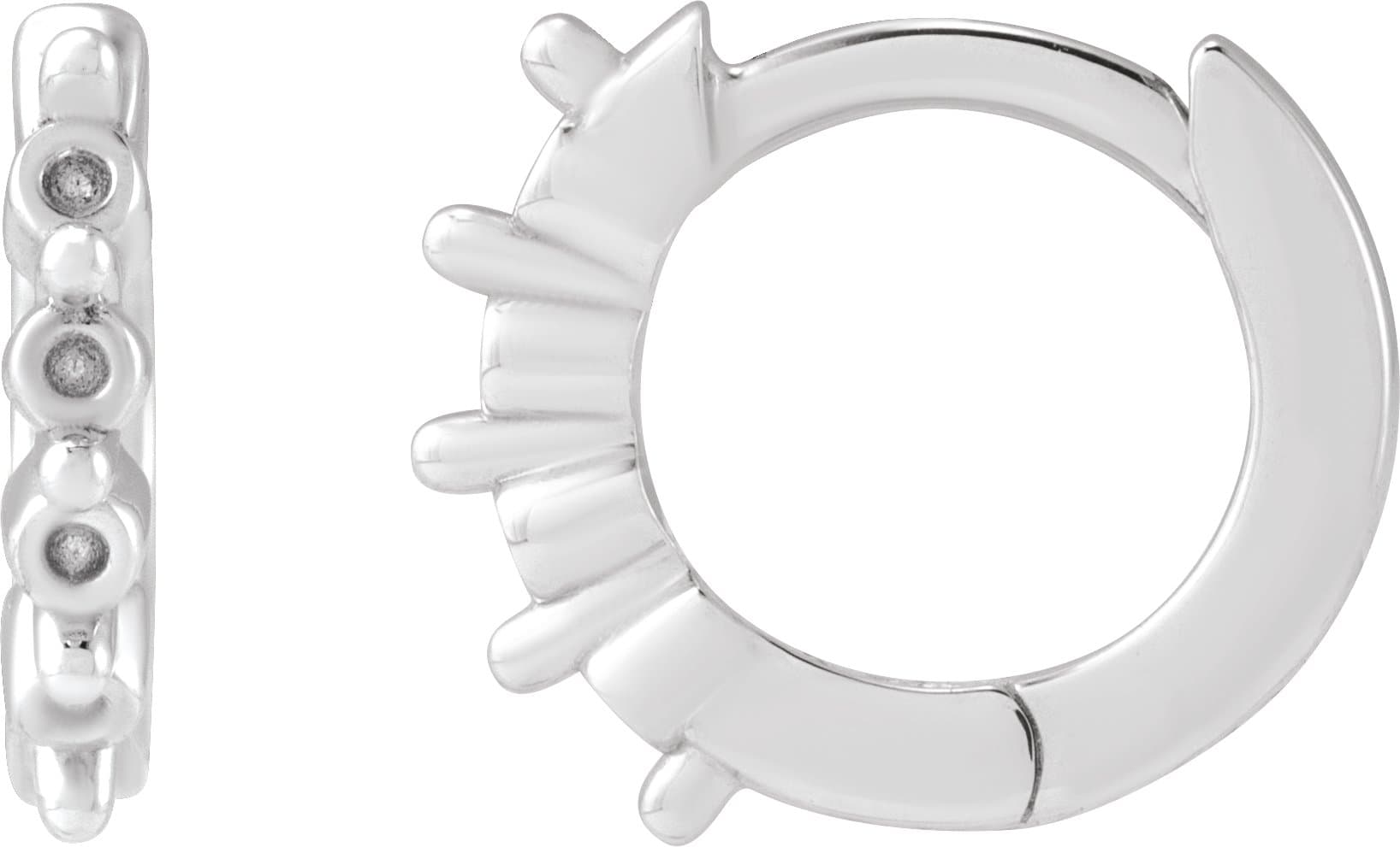 Accented Hinged Hoop Earrings view 1