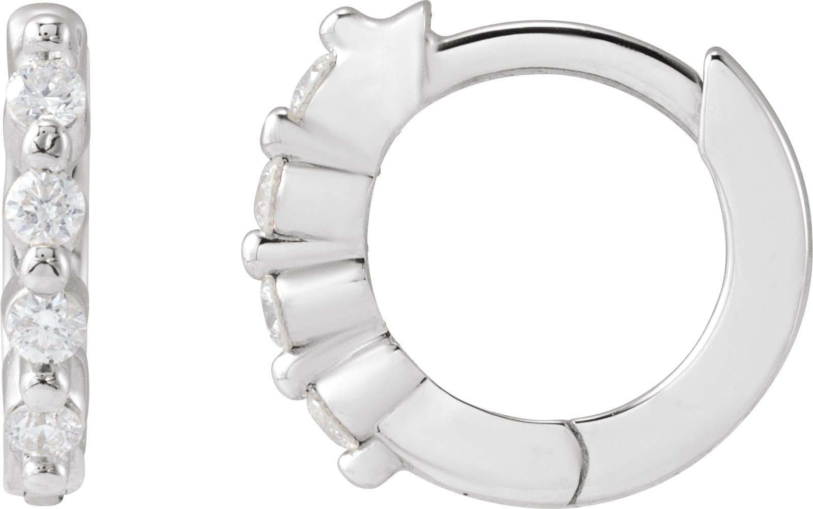 14K Rose 1/5 CTW Natural Diamond 16.75 mm Hoop Earrings
